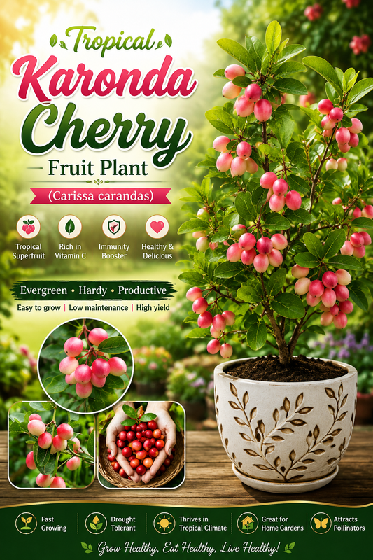 Karonda Cherry / (Carissa carandas) Tropical Fruit Plant