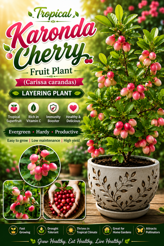 Karonda Cherry / (Carissa carandas) Tropical Fruit Plant