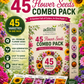 45 Flower Seeds Combo Pack – 45 Premium Flower Seed Varieties for Home Garden | High Germination | All Season Flower Seeds