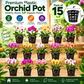 Premium Plastic Hydroponic & Orchid Pot, (4" Diameter x 3" Height)