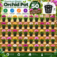 Premium Plastic Hydroponic & Orchid Pot, (4" Diameter x 3" Height)